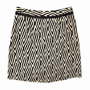 ANN TAYLOR PETITES Slip Pencil Skirt Geometric 4P